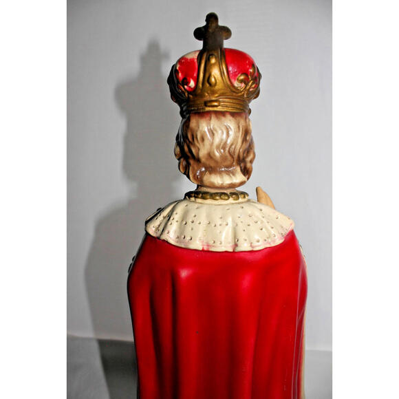 Vintage Chalkware Statue Infant of Prague Jesus Religious Figurine 17.75 in Tall - Picture 13 of 15